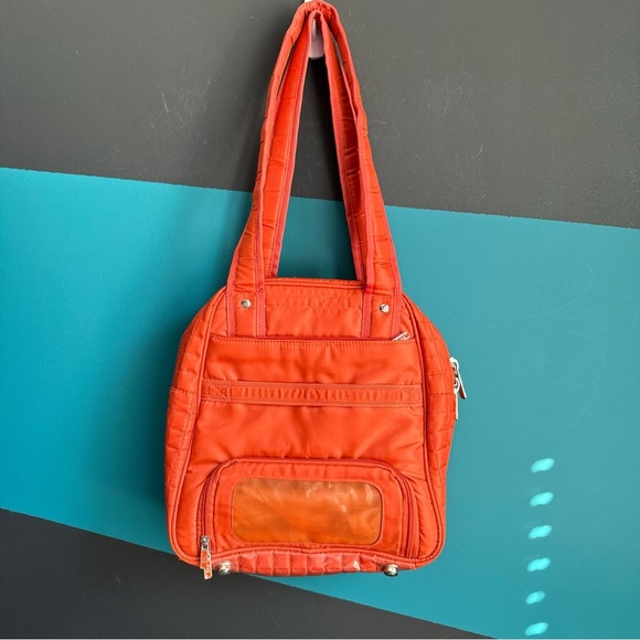 Lug Quilted Orange Backpack - Picture 4 of 15